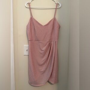 Mi Ami Pink Shimmer Cocktail Dress NWT | Size L